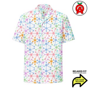 Data Science Hawaiian Shirt, Neural Network Aloha Shirt, Machine Learning Button Down, Molecular Structure Camp Shirt