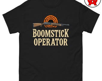 Funny Boomstick Operator Shotgun Sports Tee, Trap Shooting Clay Pigeon Gift, Unisex Hunting Shirt