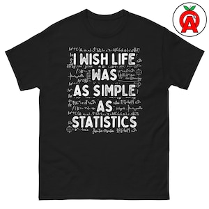 T-shirt statistiek, grafisch shirt normale verdeling, uniseks T-shirt waarschijnlijkheid, T-shirt met korte mouw data-analyse, voorgekrompen