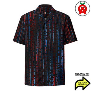 Code Hawaiian Shirt, Matrix Aloha Shirt, Binary Button Down, Programming Beach Top, Computer Tropical Resort Top