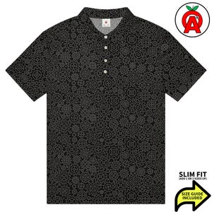 Gears Slim Fit Polo, Engineering Golf Shirt, Mechanic Tennis Shirt, Industrial Unisex Shirt, Machinist Short-Sleeve Collared Top, Moisture