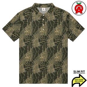 Reptil Poloshirt, Schlange Slim Fit, Python Golf Shirt, Cobra Tennis Top, Eidechse Athletik Shirt, Scaly Kurzarm Unisex Shirt, Reptilian