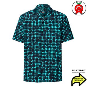 Programming Hawaiian Shirt, Code Button Down, Binary Button Up, Matrix Short Sleeve, Software Unisex, Tech Relaxed Fit, Quick Dry