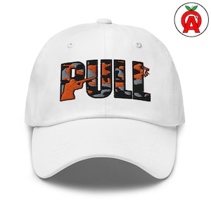 Dragkeps, broderad pappahatt för vuxna, unisex, basebollkeps för fällskytte, present till lerduveskytte, design med brutet mål, sportkläder för hagelgevär