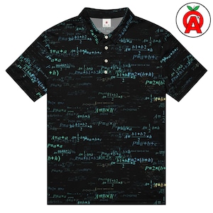 Math Equations Adult Men’s All-Over Slim Fit Polo Shirt, Math Teacher Gift, Science Lover Top, Engineering Shirt, Casual STEM Wear