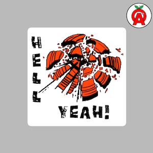 Hell Yeah Broken Clay Pigeon Vinyl Bubble-Free Sticker, Trap Shooting Gift, Shotgun Skeet Sport Decal, Outdoor Hunter Present, Gun Fan Gift