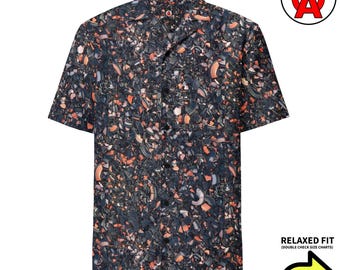 Sporting Clay Taube Skeet Trap Muster, Unisex All-Over Relaxed Fit Button Up Hawaii-Hemd, Feuchtigkeitstransport UPF50 + Material, Shooting