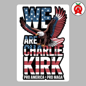 Patriotic Eagle Vinyl Sticker, Conservative Political Decal, Waterproof Laptop Graphic, Bubble-Free Die Cut Slaps