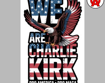Patriotic Eagle Vinyl Sticker, Conservative Political Decal, Waterproof Laptop Graphic, Bubble-Free Die Cut Slaps