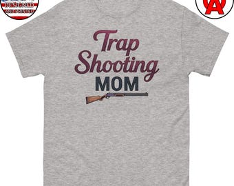 Celebrate Trap Shooting Moms with Unisex Shotgun & Clay Pigeon Tee, Shooting Sports Apparel for Mother’s Day - Gifts, Sporting Clays