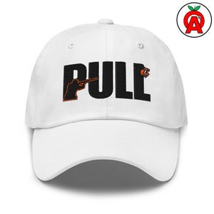 Pull Adult Unisex Embroidered Hat, Trap Shooting, Skeet, Clay Pigeon, Shotgun Sports, Sporting Clays, Gift for Shooter, USA Made