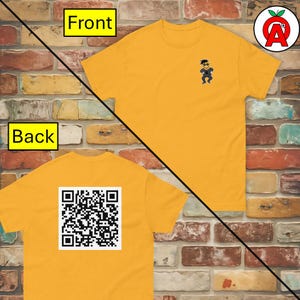 Camiseta interactiva con código QR del video viral de PSY Gangnam Style: regalos unisex para adultos para fanáticos del K-Pop y amantes de los videos virales