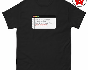 Maglietta con righe di codice per programmatori, maglietta grafica umoristica sulla programmazione, maglietta classica in cotone per sviluppatori, top casual per informatici, maglietta girocollo per ingegneri