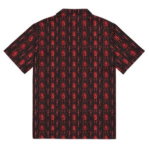 Binary Code Hawaiian Shirt, Digital Aloha Shirt, Cyberpunk Tropical Button Down, Hacker Oversized Beach Top, Tech Noir Button Up Resort Wear