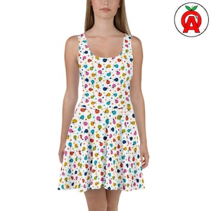 Charming Ladybug Print Skater Dress | Nature Teacher Gift | Red Black Polka Dot | UPF50 Summer Outfit | Moisture Wicking | Bug Enthusiast