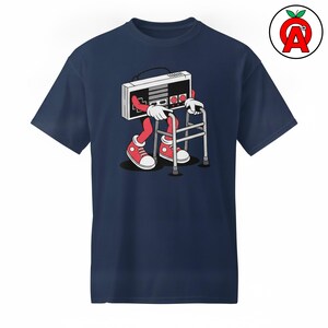 Retro gaming T-shirt, vintage controller unisex shirt, arcade nostalgisch T-shirt, cadeau voor gamervader met korte mouwen