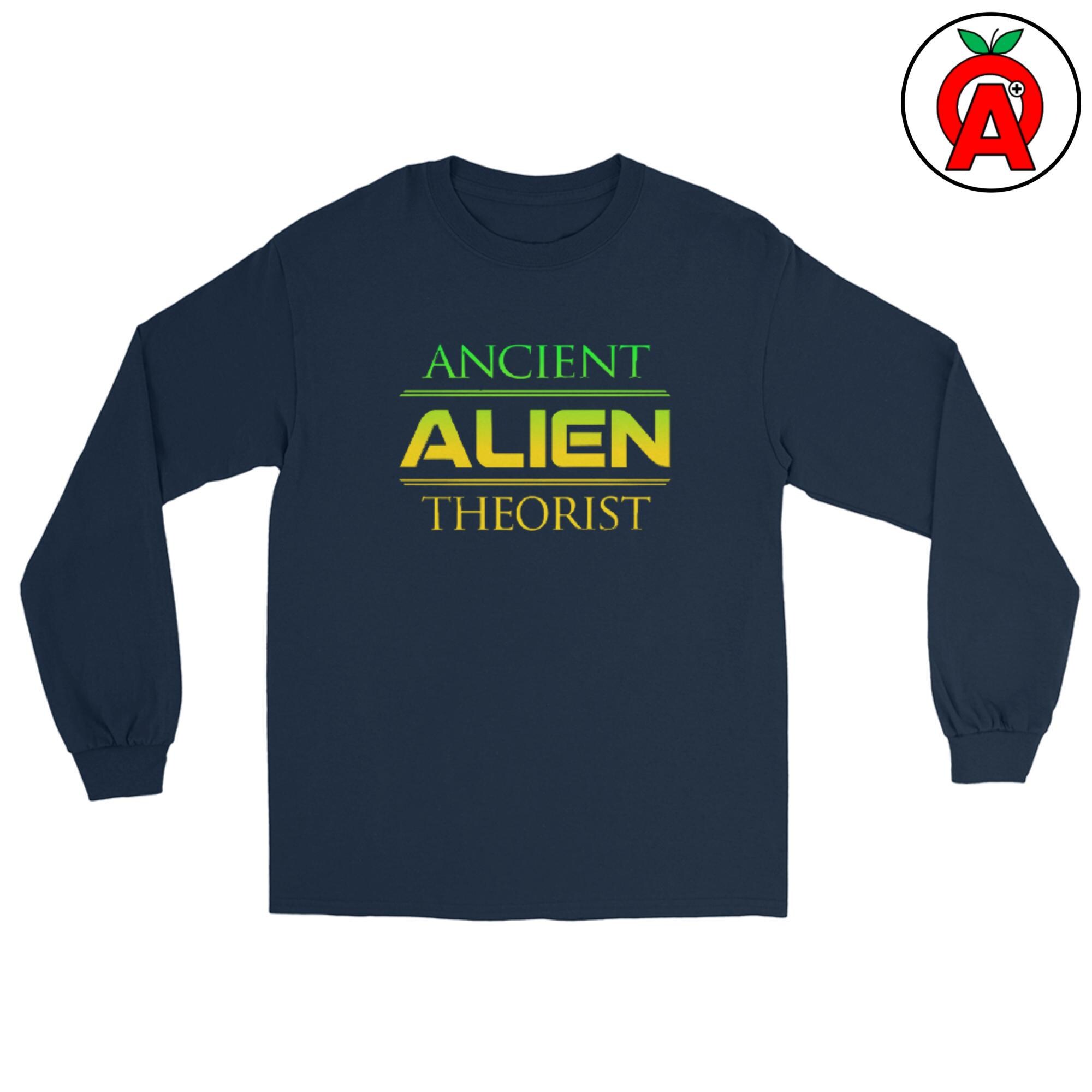 Ancient Astronaut Alien Theorist, Adult Unisex Long Sleeve T-shirt, UFO ...