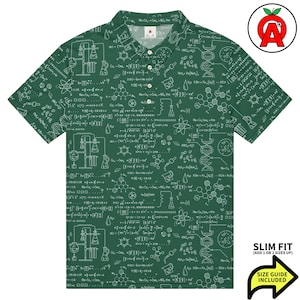 Chemistry Polo Shirt, Physics Slim Fit, Lab Golf Shirt, Science Tennis Top, Laboratory Athletic Shirt, Scientist Short Sleeve Unisex Shirt,