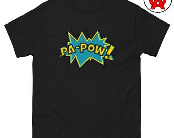 Comic Book Style T-Shirt, Pop Art Graphic Tee, Superhero Gift for Fans, Trendy Streetwear, Father's Day Gift