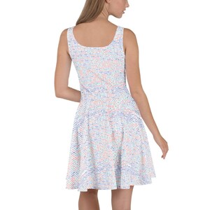 Computer Programming Code Pattern, Adult Women's All-Over Skater Dress, UPF50+ Material, Developer Gift, Tech Professional, Hackathon Style