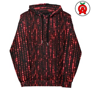 Motif code binaire matriciel, sweat-shirt à capuche unisexe pour adulte, programmeur codeur pirate informatique cadeau passionné