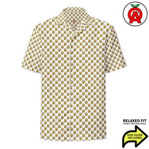 Beer Pints Mugs Glass Pattern Hawaiian Shirt, Adult Unisex All-Over Relaxed Fit Button Down Aloha Shirt, Moisture Wicking Material