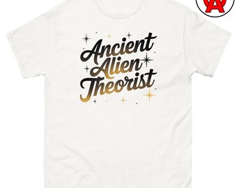 Camiseta unisex de astronauta antiguo de moda - 100 % algodón, diseño único - Regalos para entusiastas de los ovnis - Hecha a mano por encargo