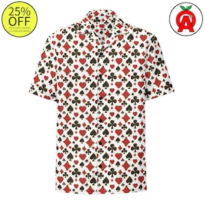 Camisa unisex premium para amantes del póker: elegante regalo hawaiano para entusiastas del casino y los juegos de cartas.