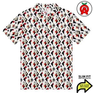 Poker Polo-Shirt, Chips Slim Fit, Karten Golf Shirt, Stack Tennis Top, Kasino Sportshirt, Deck Kurzarm Unisex Shirt, Glücksspiel Stretch