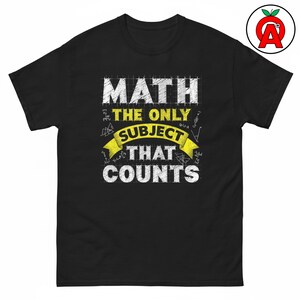 T-shirt met wiskundeprint, T-shirt met statistiekopdruk, klassiek educatief T-shirt, casual top met cijfers, T-shirt met ronde hals en telmotief, academisch unisex shirt