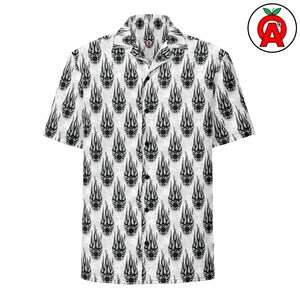 Aces High Poker Adult Unisex All-Over Relaxed Fit Button Up Shirt, Card Game Top, Vegas Vacation Wear, Casino Outfit, Gambling Gift for Him