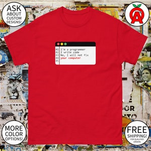 Programmer Code Lines Shirt - Adult Unisex Gifts for Techies, Developers, Graduation, Birthday