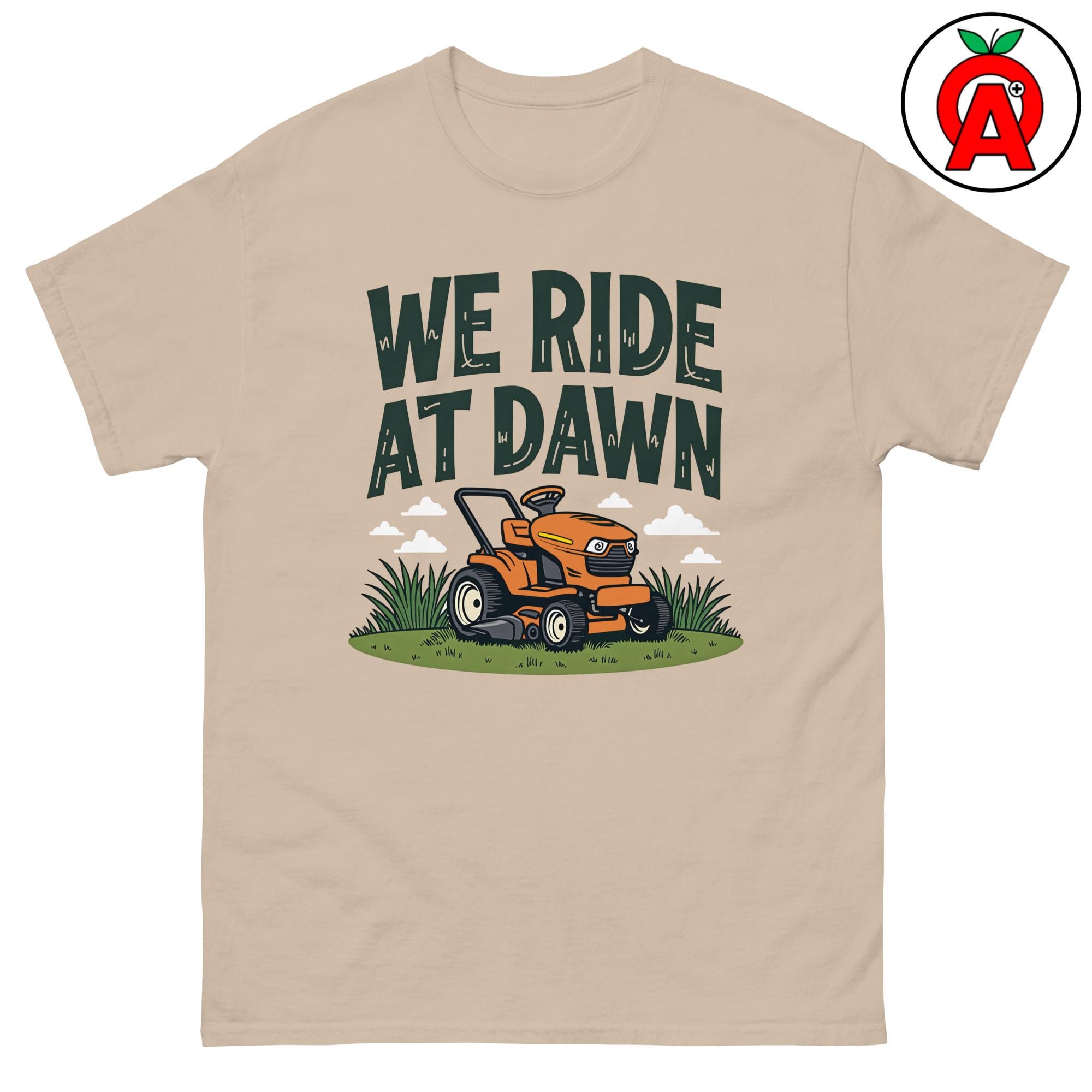 Riding Mower T-shirt, Dawn Graphic Shirt, Zero Unisex Tshirt, Turn