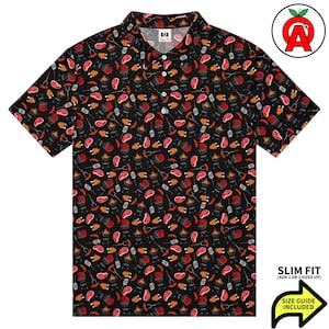 Polo unisex de corte entallado para adultos con modo Grill Master, ideal para amantes de la barbacoa, ropa de maestro parrillero, regalo de chef y para cocinar al aire libre.