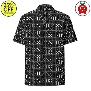 Camisa unisex Rollin' High Stakes para adultos, de corte holgado y abotonada, ideal para juegos de casino, póker y dados, estilo Las Vegas, ideal para jugar a las cartas.