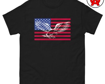USA Flag American Bald Eagle Patriotic Shirt, Veteran Military Gift, Freedom Apparel