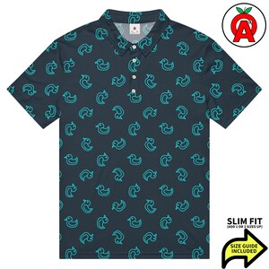 Ducking pikétröja, Rubber Duck slim fit, terränggolftröja, Mudder tenniströja, terrängatletisk tröja, kortärmad crawler-tröja, Quack stretch