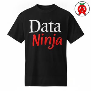 Data Ninja T-Shirt, Unisex-Shirt mit Programmierhumor, Midnight Debug Grafik-T-Shirt, Kurzarm-Top für technische Entwickler, Lustiges Programmierer-T-Shirt mit Rundhalsausschnitt
