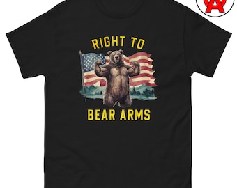 Right to Bear Arms T-Shirt, 2nd Amendment Patriotic Unisex Shirt, Conservative Gift Graphic Tee, USA Freedom Short Sleeve Top