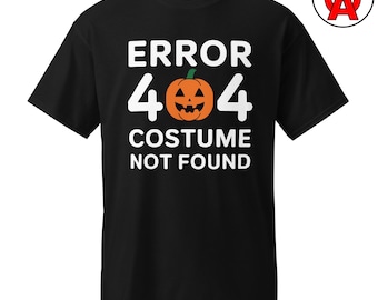 Error 404 Costume Not Found T-Shirt, Funny Tech Halloween Tee