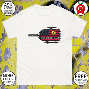 USA Patriotic Pickleball Gildan T-Shirt - Unisex Design - Mens and Womens -  140