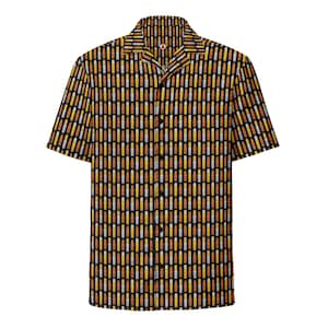 Camisa hawaiana Bullet, camisa de manga corta Ammo Button Down, camisa de corte relajado Reloading, camisa de manga corta Shell Button Up