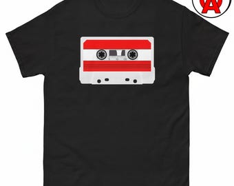 Camiseta vintage con estampado de casete, camiseta unisex de música retro, camiseta gráfica de nostalgia de la vieja escuela, camiseta de manga corta estilo años 80 y 90.