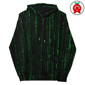 Sudadera con capucha Matrix Code, sudadera unisex de programación, camiseta de manga larga para hackers, sudadera con capucha cyberpunk, sudadera unisex de corte relajado para programadores.