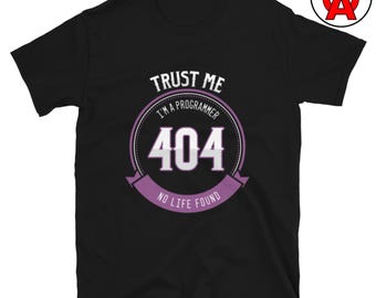 404 Error Programmer T-Shirt, Coding Humor Graphic Tee, Database Guru Classic Cotton Shirt, Tech Joke Casual Top, Programmer Crew Neck Tee