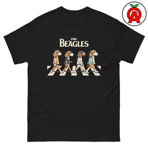 Camiseta unisex para adultos con estampado de Beagle, ideal para pasear perros, regalo para fans de la música y amantes de las mascotas.