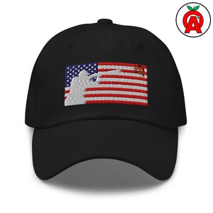 American Flag Trap Shooter Baseball Cap, Adult Unisex Embroidered Dad Hat w/ Adjustable Strap, Trap Shooting Gift, Gift for Skeet Shooters