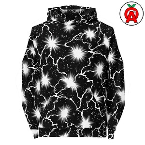 Sudadera con capucha Lightning Bolt, sudadera unisex Thunder Storm, ropa urbana con capucha Electricity, top de manga larga Power, ajuste unisex relajado Lightning,