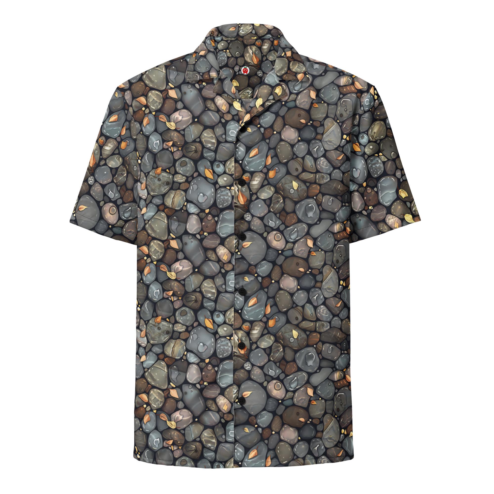 Hawaii 　『GUY ROVER』　751460B8 GUY ROVER HAWAII ALOHA LONG SLEEVE SHIRT M COTTON GRY TOTAL