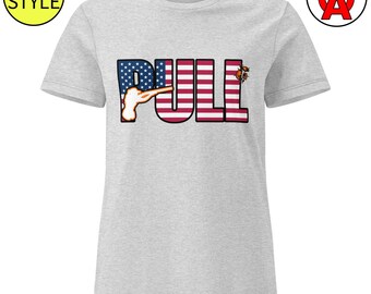 Pull Trap Shooter T-Shirt, American Flag Clay Pigeon Sporting Clays Tee, Patriotic Shotgun Sports Graphic Shirt